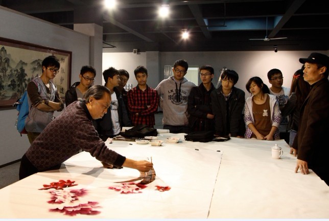 书画名家“走进”师大文理学院