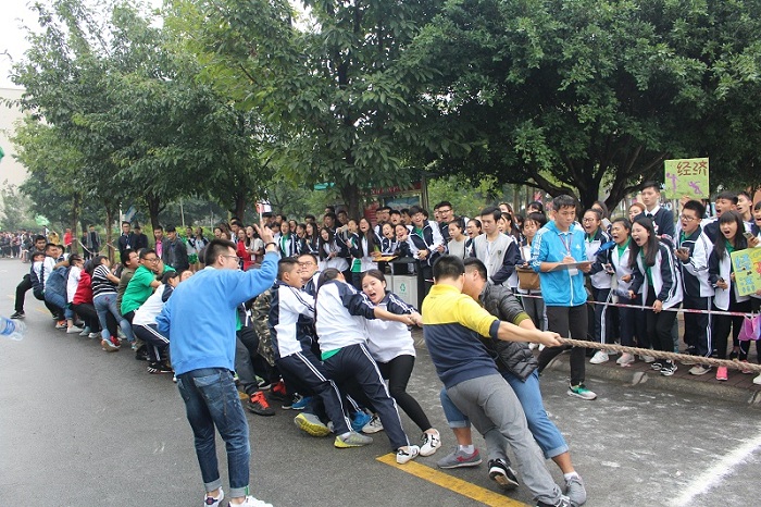 雨中的赛场,绳上的力量——经济学院拔河比赛成功晋级决赛