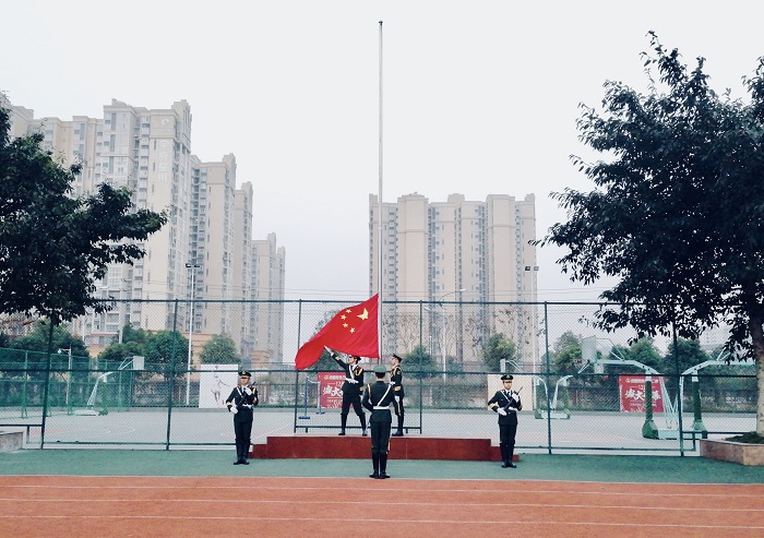 国旗护卫队顺利举行元旦升旗仪式