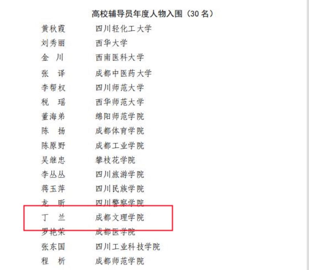 我校辅导员丁兰参加四川省高校辅导员队伍建设座谈会