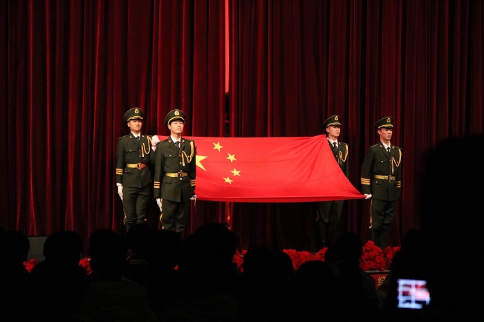 【国护】成都文理学院国旗护卫队完成“一二·九”歌咏活动礼兵任务