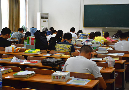 假期备考学子学习忙
