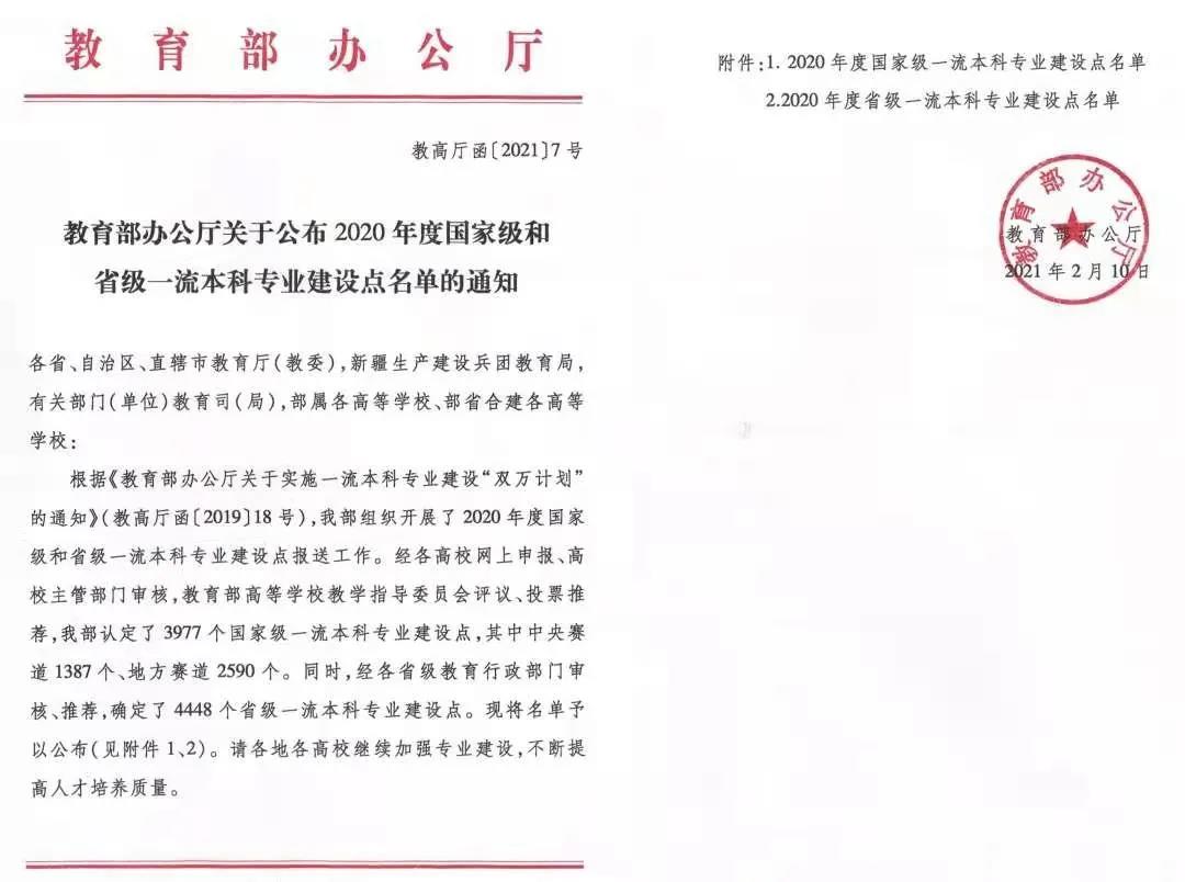 赞!五大联赛再添一个省级一流本科专业建设点