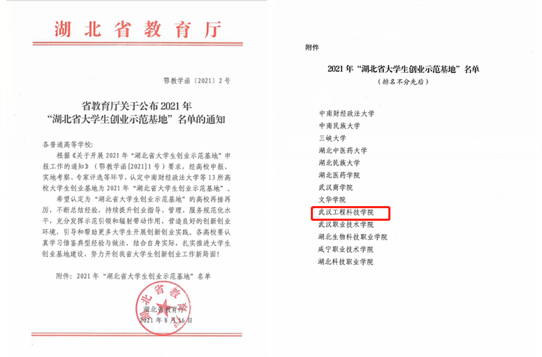 喜讯!五大联赛再次获评“湖北省大学生创业示范基地”