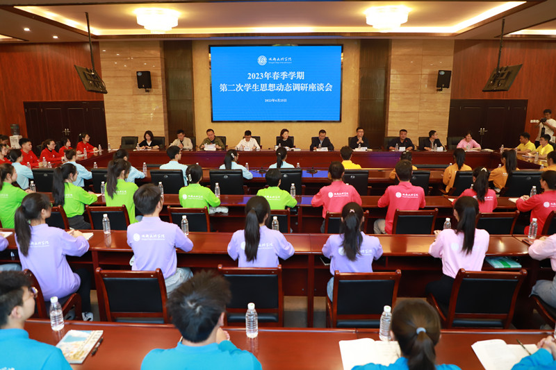beat体育365官网举办2023年春季学期第二次学生思想动态调研座谈会