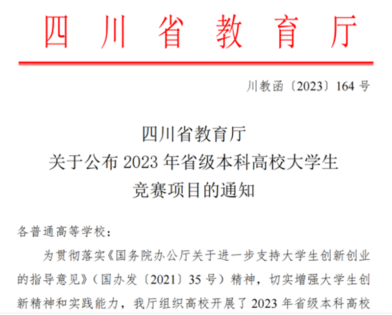 beat365首次获批省级本科高校大学生学科竞赛项目承办资格
