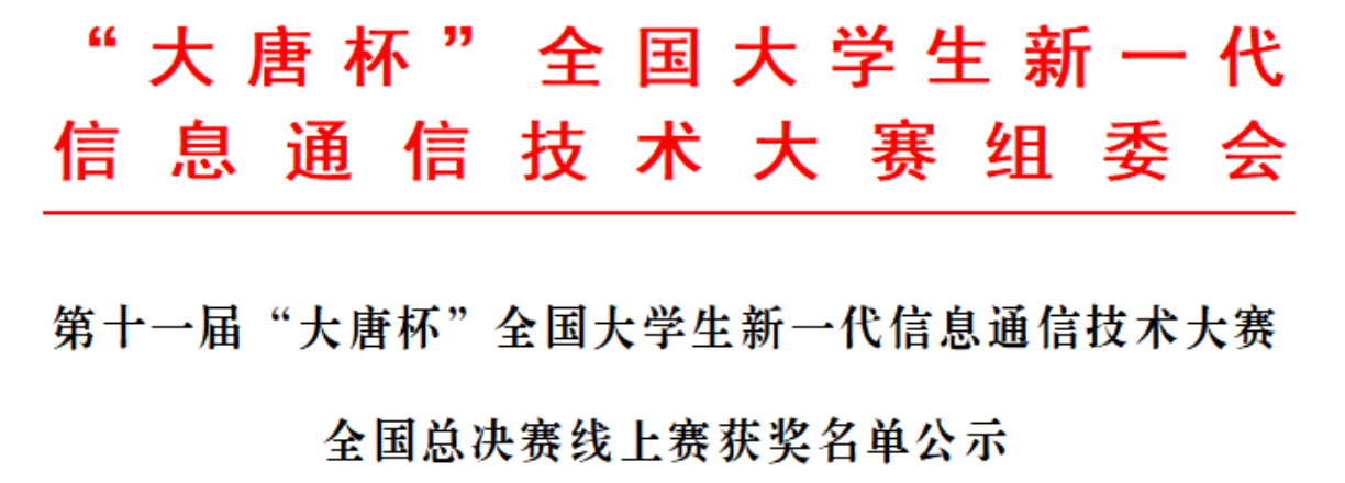 喜报!电子系学子在2024“大唐杯” 全国总决赛中喜获佳绩