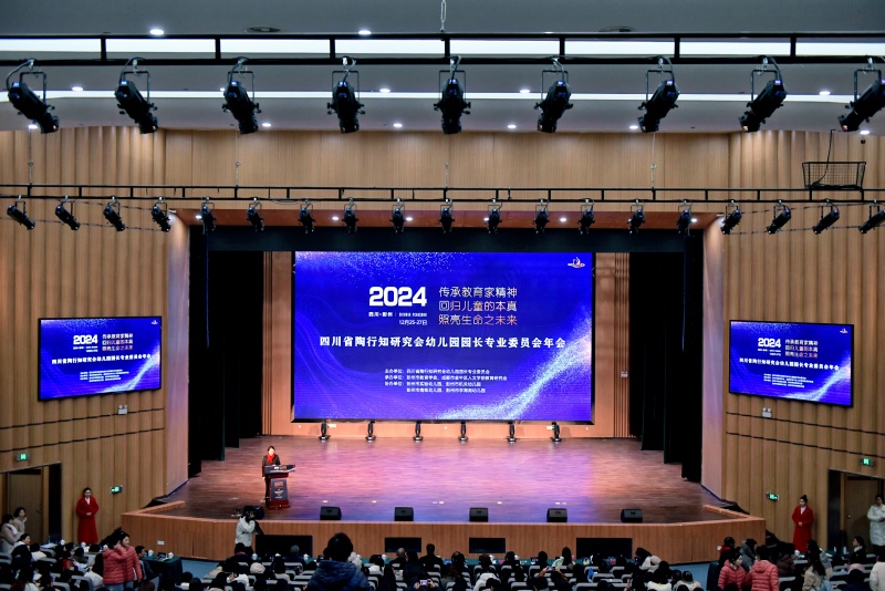 教育学院院长卢伟在四川省陶行知研究会幼儿园园长专业委员会做主旨发言